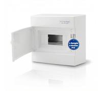 Intratec Coffret de Distribution en Saillie 1 Rangée - IP40 Boîtier pour 8 Modules avec Porte blanche pour une Installation Facile à Domicile et en Entreprise - 236 x 396 x 102 mm