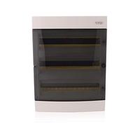 Intratec Coffret de Distribution en Saillie 2 Rangée - IP40 Boîtier pour 36 Modules avec Porte blanche pour une Installation Facile à Domicile et en Entreprise - 361 x 396 x 112 mm