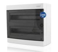 Intratec Coffret de Distribution en Saillie 2 Rangée - IP40 Boîtier pour 36 Modules avec Porte blanche pour une Installation Facile à Domicile et en Entreprise - 361 x 396 x 112 mm