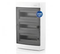 Intratec Coffret de Distribution en Saillie 3 Rangée - IP40 Boîtier pour 36 Modules avec Porte blanche pour une Installation Facile à Domicile et en Entreprise - 485 x 287 x 112 mm