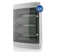 Intratec Coffret de Distribution en Saillie 3 Rangée IP65 - Coffret Électrique pour 36 Modules DIN - Enceinte Étanche Extérieur Garage Cave Jardin - 400VAC 1500VDC - 319 x 508 x 144 mm