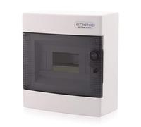 Intratec Coffret de distribution en saillie, IP40 - Boîtier de distribution intérieur, coffret avec porte transparente pour installation en pièce sèche, 1 rangée, 8 modules, 236 x 215 x 102 mm, Blanc