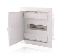 Intratec Coffret Électrique Encastré 1 Rangée - Tableau de Distribution IP40 pour 12 Modules avec Porte Blanche et Rail DIN pour Installation Électrique Maison & Professionnel - 317 × 347 × 92 mm