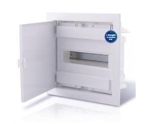 Intratec Coffret Électrique Encastré 1 Rangée - Tableau de Distribution IP40 pour 12 Modules avec Porte Blanche et Rail DIN pour Installation Électrique Maison & Professionnel - 317 × 347 × 92 mm