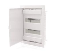 Intratec Coffret Électrique Encastré 2 Rangée - Tableau de Distribution IP40 pour 24 Modules avec Porte Blanche et Rail DIN pour Installation Électrique Maison & Professionnel - 442 x 347 x 92mm