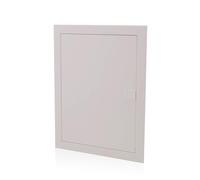 Intratec Coffret Électrique Encastré 2 Rangées - Tableau de Distribution IP40 pour 24 Modules avec Porte Métallique Blanche et Rail DIN pour Installations Électriques Intérieures - 346 × 94 × 592 mm