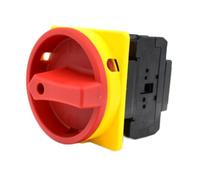 Intratec Commutateur Principal 40A à 3 pôles - Sectionneur IP65 pour montage en façade avec fonction d’arrêt d’urgence - Interrupteur rotatif robuste pour machines industrielles 230V 400V