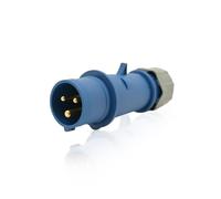 Intratec fiche CEE 16A 230V IP44 3 pôles 6h bleu/gris, IEC60309, fiche d’alimentation, usage industriel