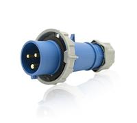 Intratec fiche CEE 32A 230V IP67 3 pôles 6h bleu/gris, IEC60309, fiche d’alimentation industrielle, étanche