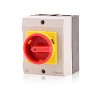 Intratec Interrupteur principal 20A, 3 pôles avec boîtier - Sectionneur mural IP65 pour intérieur et extérieur, 120 x 100 x 120 mm