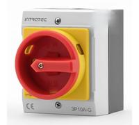 Intratec Interrupteur principal 40A 3 pôles - Sectionneur IP65 avec boîtier plastique - Interrupteur en saillie pour usage industriel - Commutateur rotatif robuste 230/400V