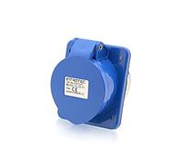 Intratec prise encastrable inclinée CEE 32A 230V IP44 3 pôles 6h bleu/gris, IEC60309, usage industriel