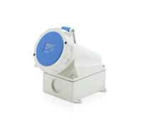 Intratec prise murale CEE 32A 230V IP67 3 pôles 6h bleu/gris, IEC60309, usage industriel, étanche