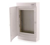 Intratec répartiteur de communication en saillie, IP40 - Boîtier multimédia pour maison entièrement connectée, armoire de distribution pour systèmes multimédias, 287 x 485 x 112 mm, blanc