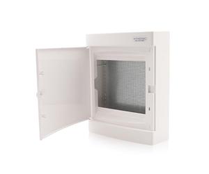 Intratec répartiteur de communication en saillie, IP40 - Boîtier multimédia pour maison entièrement connectée, armoire de distribution pour systèmes multimédias, 287 x 361 x 112 mm, blanc