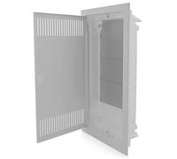 Intratec répartiteur de communication encastré, IP40 - Boîtier multimédia pour maison entièrement connectée, série DIXBOX-XT armoire de distribution pour systèmes multimédias, 717 x 346 x 92 mm, blanc