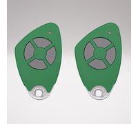 INTRATONE - Télécommande 2 ou 4 canaux pour portails et garage - Programmation uniquement par syndic ! - Badge RFID - Compatible Récepteurs HF + 1 Porte-clés DOMOBIP (4 CANAUX VERT - Lot de 2)