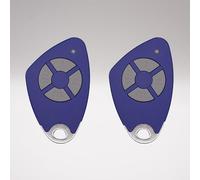 INTRATONE - Télécommande 2 ou 4 canaux pour portails et garage - Programmation uniquement par syndic ! - Badge RFID - Compatible Récepteurs HF + 1 Porte-clés DOMOBIP (4 CANAUX BLEU - Lot de 2)