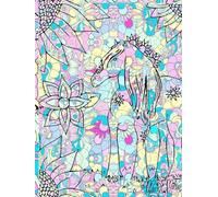 Intricate Floral Horse, 200 Flower Detailed Page, 8x11 Hardcover Journal, Art Pad, Sketchbook, Drawing Book: With Hand-Painted Art By Artist: Mary Elisabeth Linder @ MaryEMade