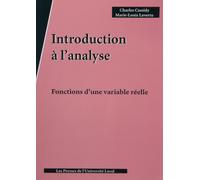 Introduction a l Analyse Fonctions Dune Variable Reelle