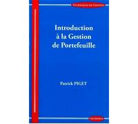 Introduction a la gestion de portefeuille - Patrick Piget - Economica - broché - Etude