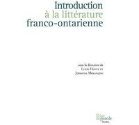 Introduction À La Littérature Franco-Ontarienne
