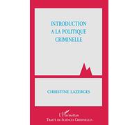 Introduction à la politique criminelle – L'Harmattan