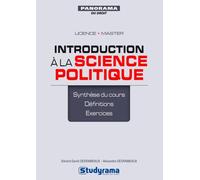 Introduction à la science politique Principales notions, réflexions, débats - Gérard-David Desrameaux - Studyrama Eds - broché - Manuel