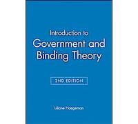 Introduction à la théorie du gouvernement et de la reliure (Blackwell Textbooks in Linguistics, 1)