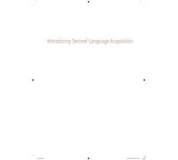 Introduction à l'acquisition d'une seconde langue
