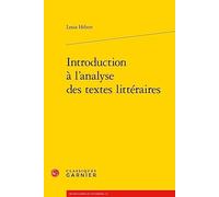 Introduction à l'analyse des textes littéraires