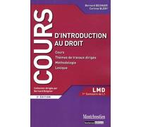 Introduction au droit: Cours et travaux dirigés premier semestre L1