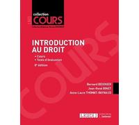 Introduction au droit: Cours - Tests d'évaluation (2022)