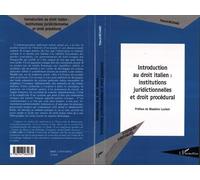 Introduction au droit italien – Institutions juridictionnelles et droit procédural – L'Harmattan