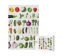 Introduction de divers légumes imprimés en bois intelligence puzzle 28 x 40 cm, 300 pièces (boîte) puzzle éducatif pour adultes, puzzle de décoration de la maison