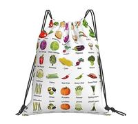 Introduction De Divers Légumes Unisexe Gym Sack Étanche Sac À Dos À Cordon Grand Sac À Cordon Pour Gymnastique Natation Vacances