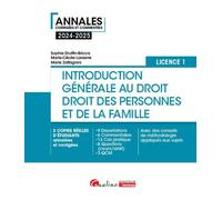 Introduction Générale Droit Des Personnes Et De La Famille - Licence 1