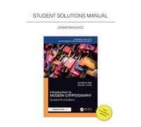 Introduction to Modern Cryptography: Student Solutions Manual