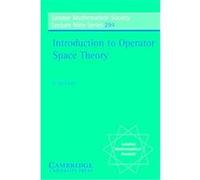 Introduction to Operator Space Theory, London Mathematical Society Lecture Note Series Gilles Pisier (Auteur)
