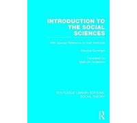 Introduction To The Social Sciences: With Special Reference To Their Methods