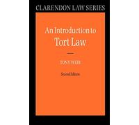 Tony Weir – An Introduction to Tort Law – Broché