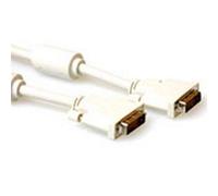 Intronics DVI-D Dual Link-Cable Connection M-M Ivory 5,0 M-câbles DVI (M-M 5 M Ivory Male/Male DVI-D 24 (1))