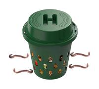 Introti Bac à compost extérieur sous terre avec couvercle dans le sol Composteur avec trous de ventilation Seau à compost pour jardin, parc, parterre surélevé, parcelle de légumes
