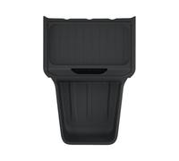 Introti Boîte de rangement inférieure standard pour console centrale 25Tesla Model Y avec couvercle rabattable sous l'accoudoir de la console plateau de rangement grande capacité TPE tapis de