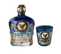 Introti Bouteille de vin en forme de tracteur des États-Unis pour 250e anniversaire de mariage - Multifonctionnelle - Motif historique exquis - Vaisselle de collection vintage pour collectionneur de