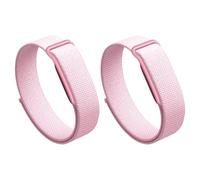 Introti Bracelet en nylon pour Google Fitbit Air - Bracelet tissé réglable respirant avec crochets et boucles pour tracker d'activité Fitbit Air sans écran (2 pièces) - Rose