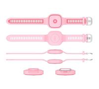 Introti Bracelet en silicone pour tracker Tile Life360 Mate 2024 (tracker non inclus) - Bracelet étanche en silicone pour la course à pied (rose)