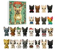 Introti Calendrier de compte à rebours de Noël pour les amoureux des chiens et les parents d'animaux (B)