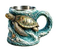 Introti Chope à bière avec poignée - Tasse à eau créative - Doublure en acier inoxydable - Tasse à café fantaisie pour bière, café, jus de fruits, bière et boissons