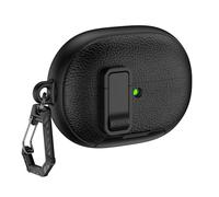 Introti Coque de protection anti-rayures pour Huawei FreeBuds Pro 5 avec support de téléphone et verrouillage pour écouteurs Motif litchi